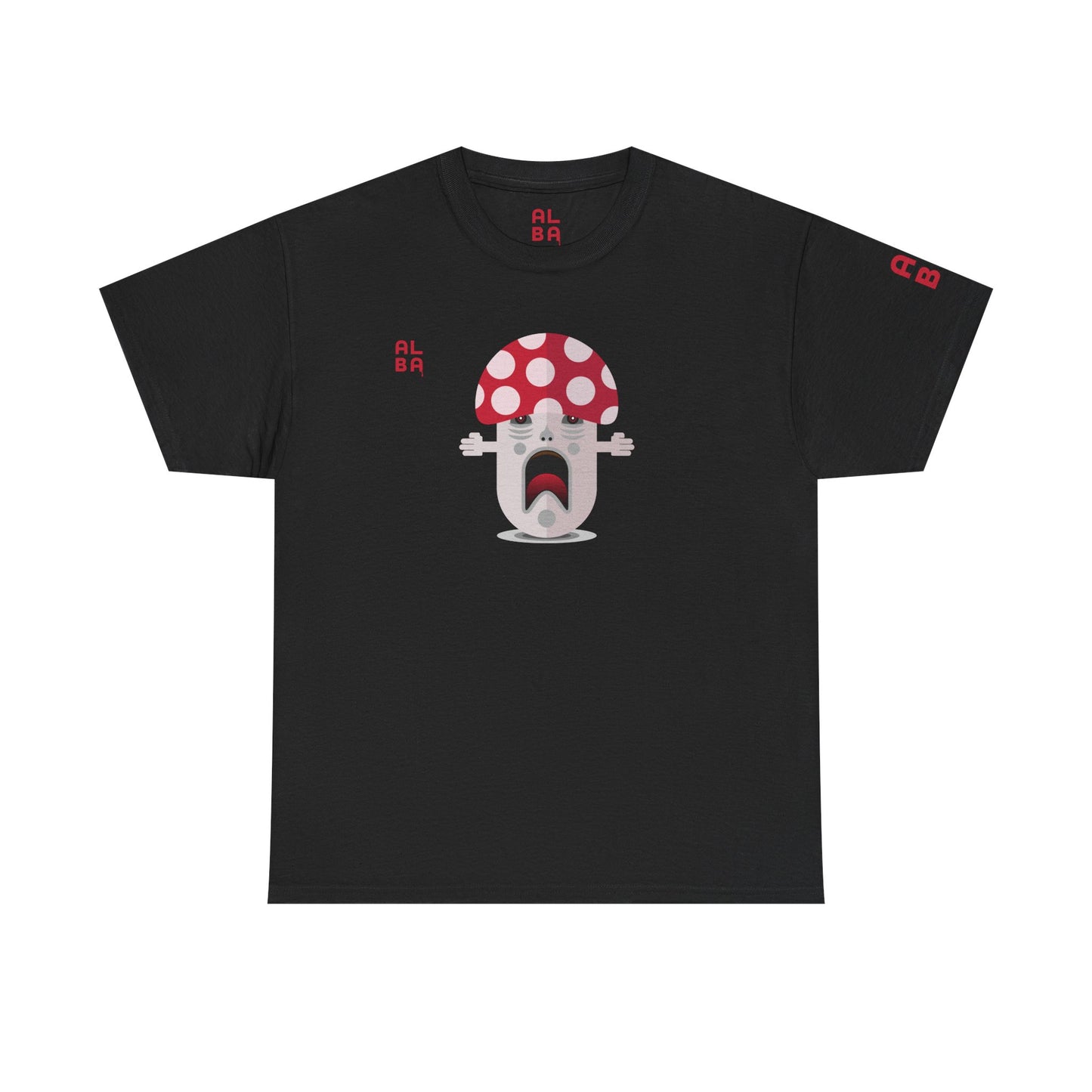 Shroom 1 Unisex Heavy Cotton Tee - Black